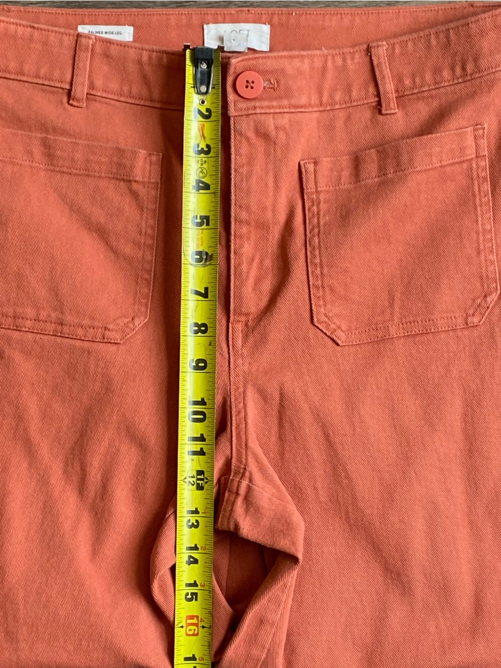 LOFT Outlet Palmer Wide Leg Crop Pants Size 12 Terra Cotta Orange - Picture 6 of 12